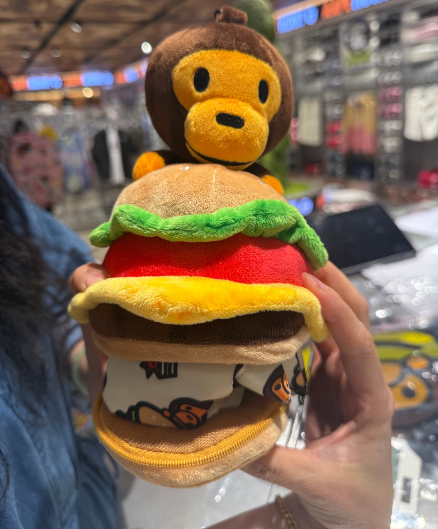 香港直郵 BABY MILO STORE 卡通漢堡包掛件單件購物袋4460