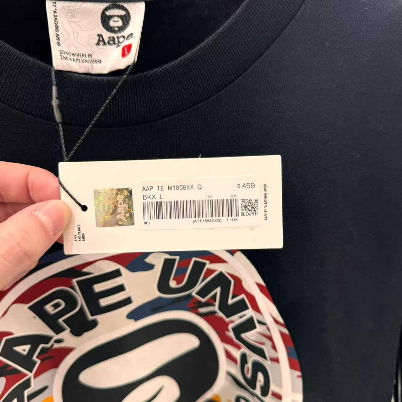 香港直郵 專櫃正品 Aape 男裝 26春夏圓環迷彩猿人印花潮流休閑短袖T恤1858