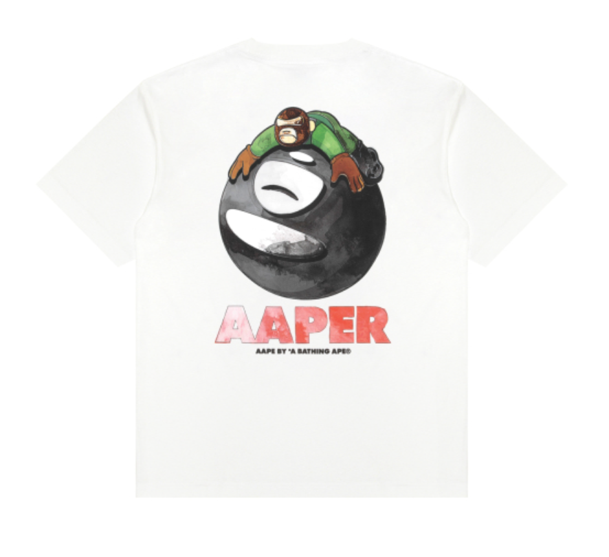 香港代購 專櫃正品 Aape 男裝 26春夏 AAPER 猿人卡通印花圖案趣味短袖T恤1821