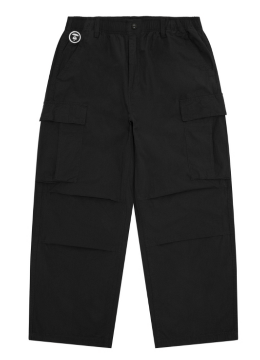香港直郵 專櫃正品 Aape 26春夏 男 猿人小標徽章多口袋寬鬆潮流純色工裝褲C676