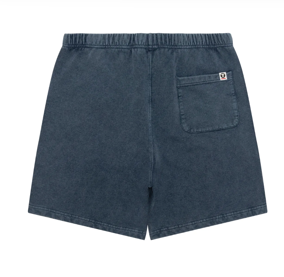 香港代購 專櫃正品 26春夏 Aape 男 AAPENOW 猿人小標徽章復古水洗做舊純色短褲 C687