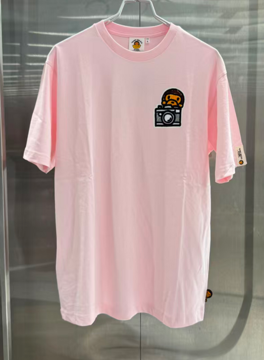 香港直郵 專櫃正品 BABY MILO STORE 26春夏 女 攝影小猴彩色塗鴉字母印花短袖T0466