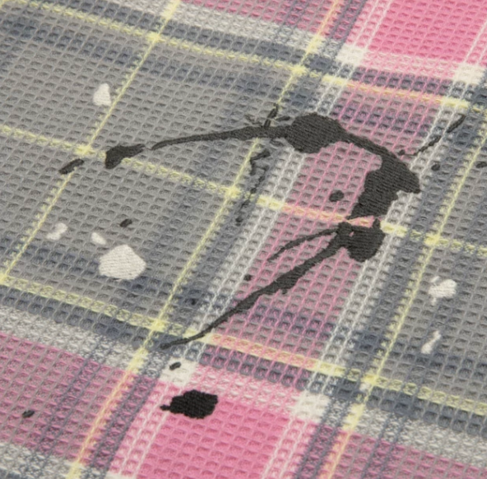香港直郵 Aape 26秋冬 男裝秋冬潑墨刺繡撞色格紋工裝長袖襯衫8589