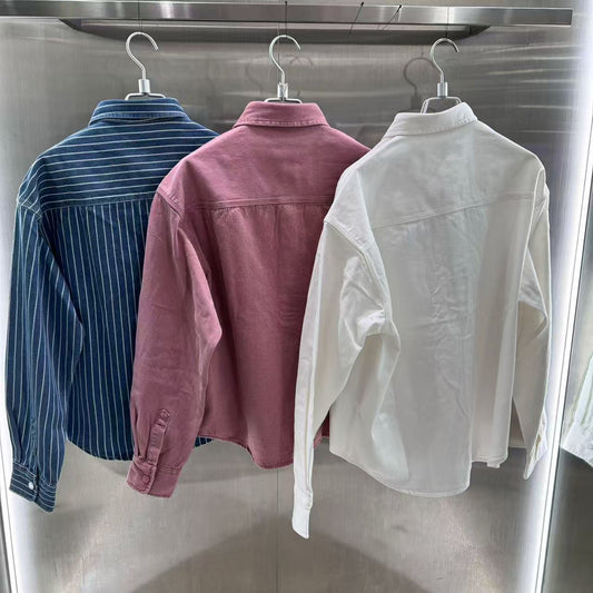 香港代購 專櫃正品 26春夏 Aape 男 AAPENOW 猿人小標徽章簡約舒適工裝長袖襯衫 8558