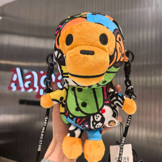 香港代購 專櫃正品 Aape 26春夏 立體卡通迷彩小猴斜背手機包4464