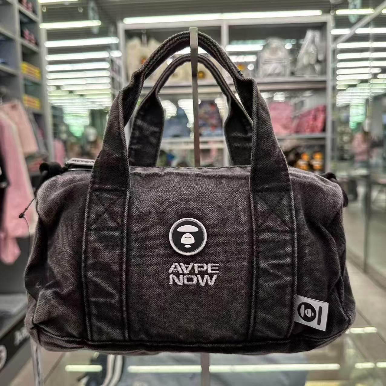 香港直郵 Aape 26春夏 AAPENOW 水洗做舊牛仔背提包