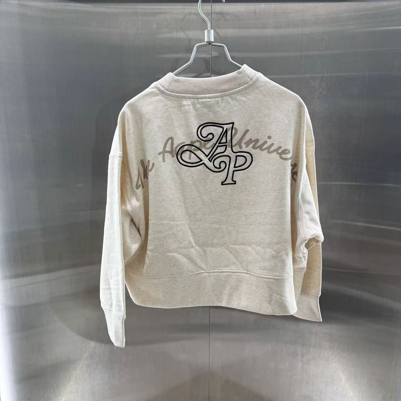 香港直郵 Aape 女裝 25秋冬 猿人刺绣美式校园风薄绒卫衣开衫D334