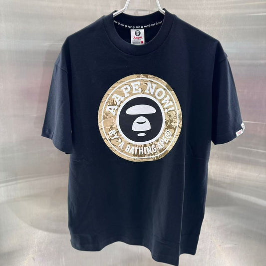 香港代購 專櫃正品 26春夏 Aape 男 AAPENOW 字母圓環猿人徽章印花舒適休閒短袖T恤1833