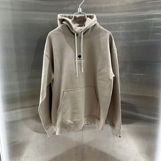 香港直郵 Aape 男裝 25秋冬 撲克徽章字母印花休閑連帽衛衣C351