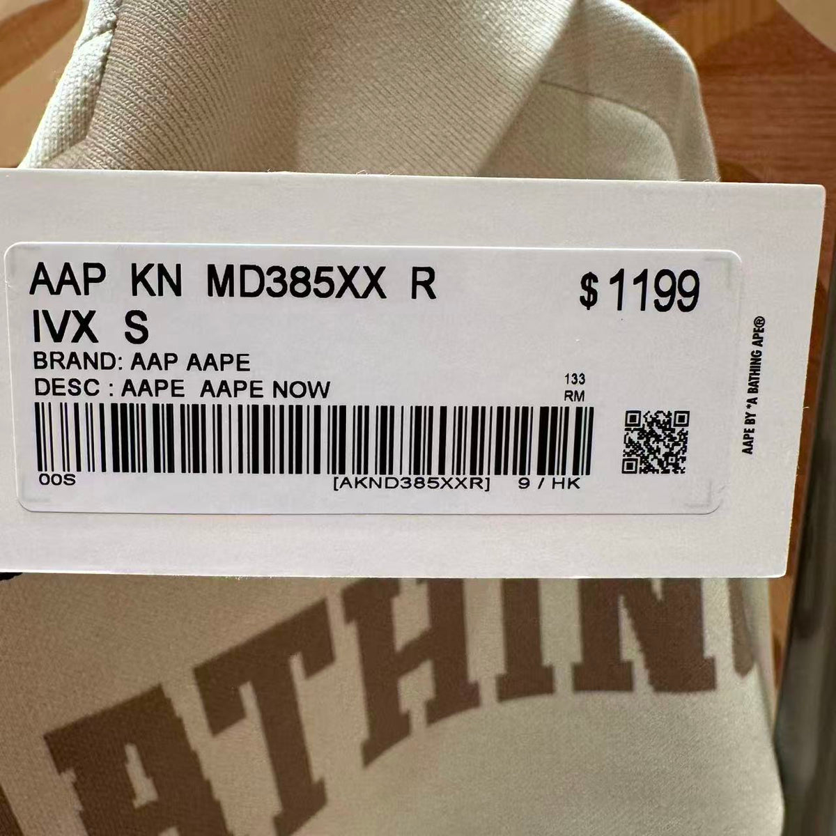 香港直郵 Aape 男裝 26秋冬牙刷繡猿顏徽章拉鏈針織開衫D385 AAPKNMD385XXR