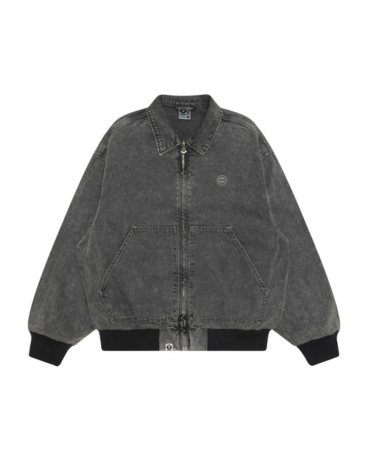 香港直郵 Aape 男裝 26秋冬復古水洗做舊翻領工裝牛仔夾克外套7795 AAPLJM7795XAR