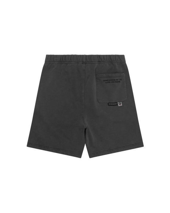 AAPE 2025 NOW moonface logo sweat shorts 香港直郵 25春夏 男 字母刺繡水洗做舊簡約潮流休閑短褲 B678