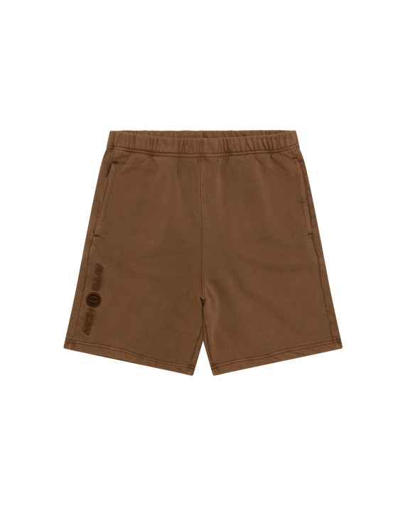 AAPE 2025 NOW moonface logo sweat shorts 香港直郵 25春夏 男 字母刺繡水洗做舊簡約潮流休閑短褲 B678
