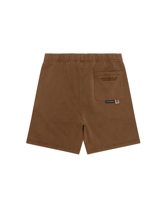 AAPE 2025 NOW moonface logo sweat shorts 香港直郵 25春夏 男 字母刺繡水洗做舊簡約潮流休閑短褲 B678