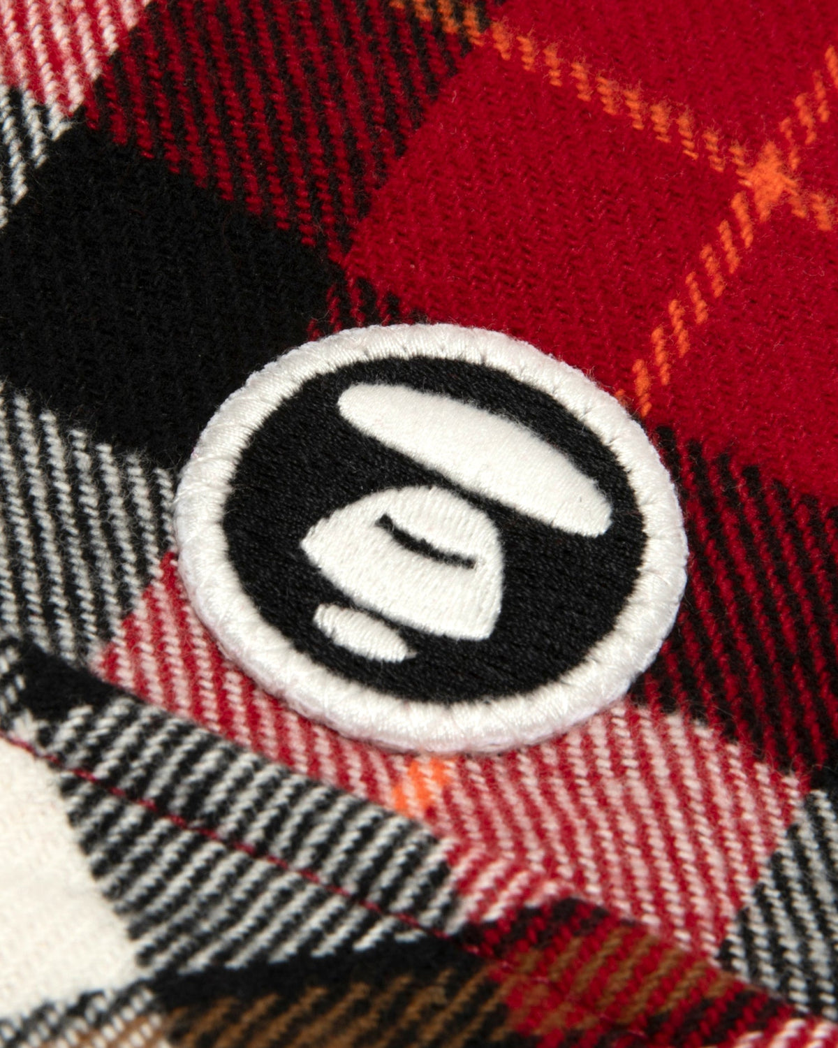 香港直郵 Aape 男裝 26秋冬 猿人刺繡章可拆卸帽撞色格紋襯8587 AAPSTM8587XXR