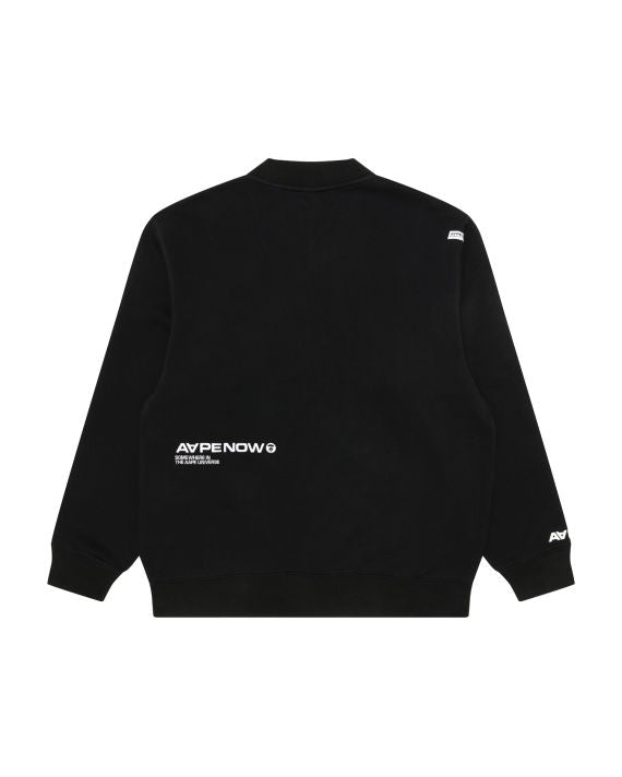 AAPE Moonface sweat cotton cardigan 23 男裝 秋冬 薄絨猿顏徽章刺繡V領紐扣衛衣開衫外套A317XAL