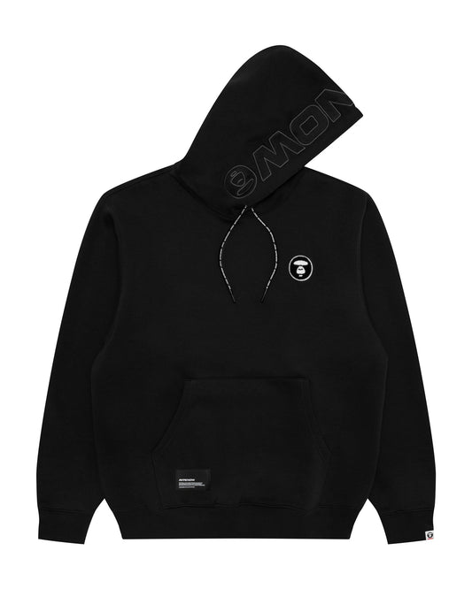 香港直郵 Aape 26秋冬 巾繡猿人徽章加絨連帽純色連帽衛衣D378 AAPSWMD378XXR