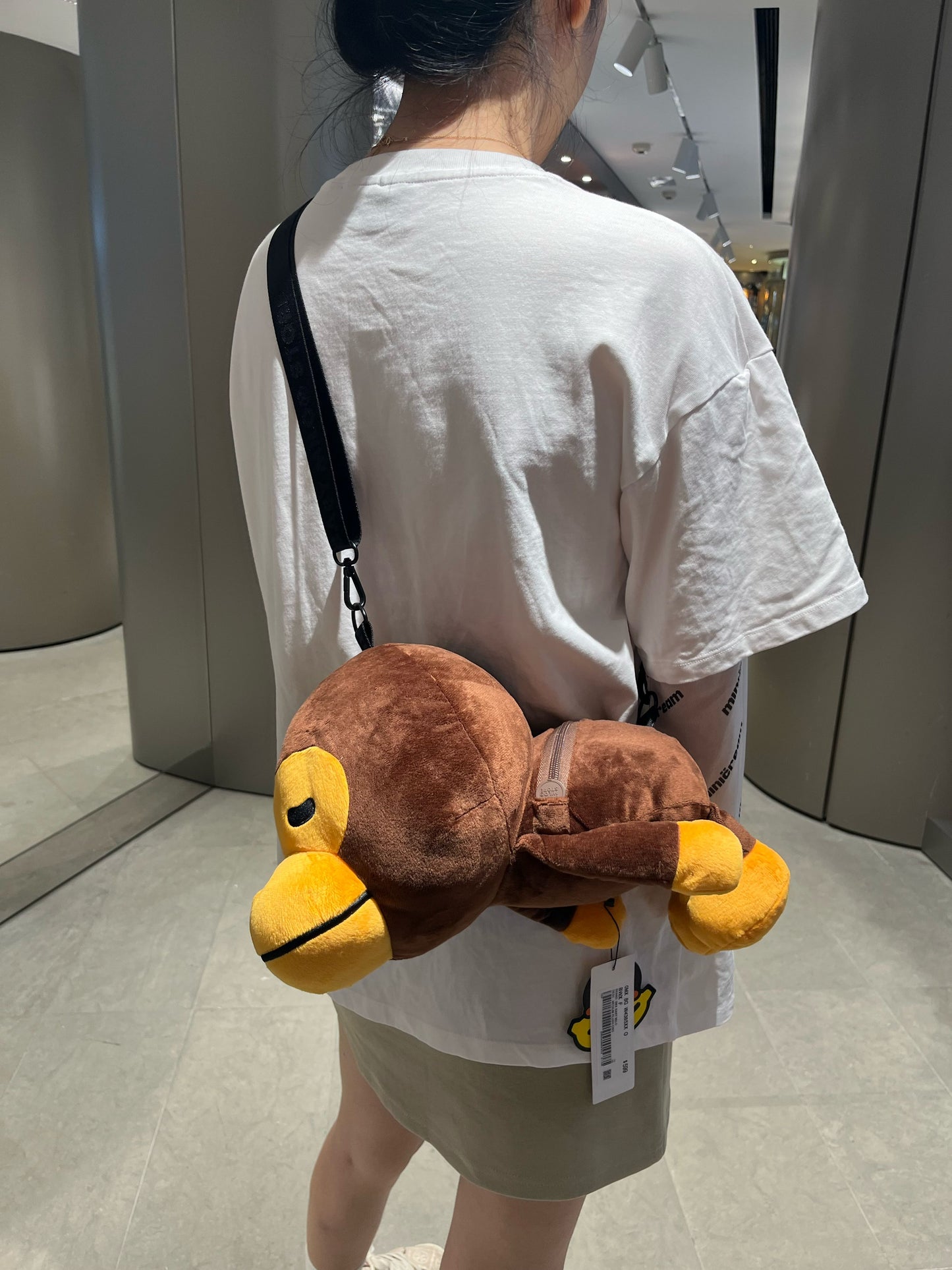 香港專櫃 BABY MILO STOR 趴趴猴卡通小猴公仔斜跨包4365