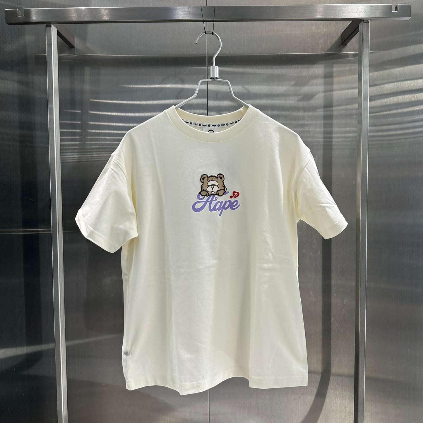 香港直郵 Aape 女裝 26春夏 心型猿人刺繡小熊印花甜美風短袖T卹1905