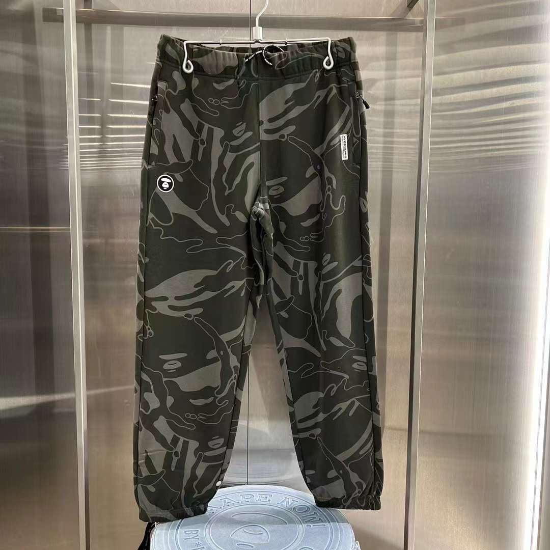 AAPE 23 男裝 秋冬 猿顏徽章迷彩字母刺繡抽繩休閑長褲 A626XXL