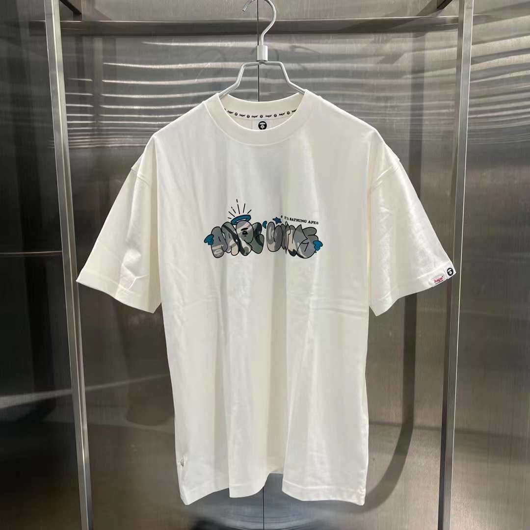 Aape 23 男裝 秋冬 猿顏字母迷彩圖案印花休閑短袖T恤 1372XXL