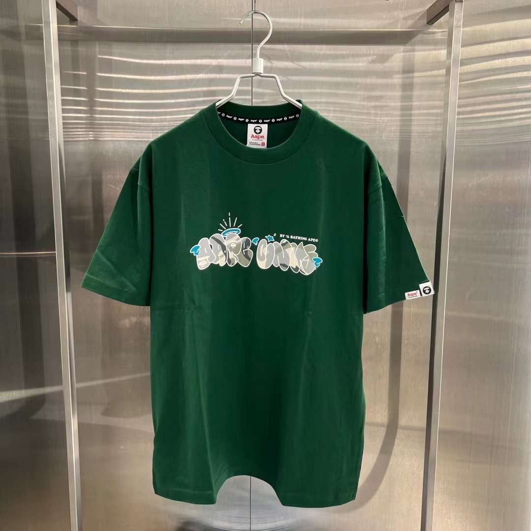 Aape 23 男裝 秋冬 猿顏字母迷彩圖案印花休閑短袖T恤 1372XXL