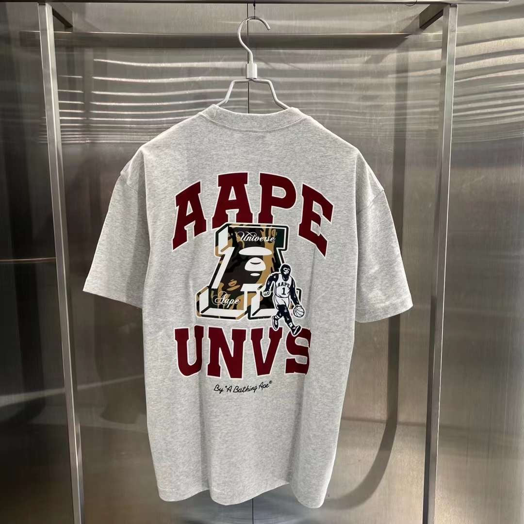 Aape 23 男裝 秋冬 字母迷彩籃球猿印花個性潮流短袖T恤 1391XA 1391XX