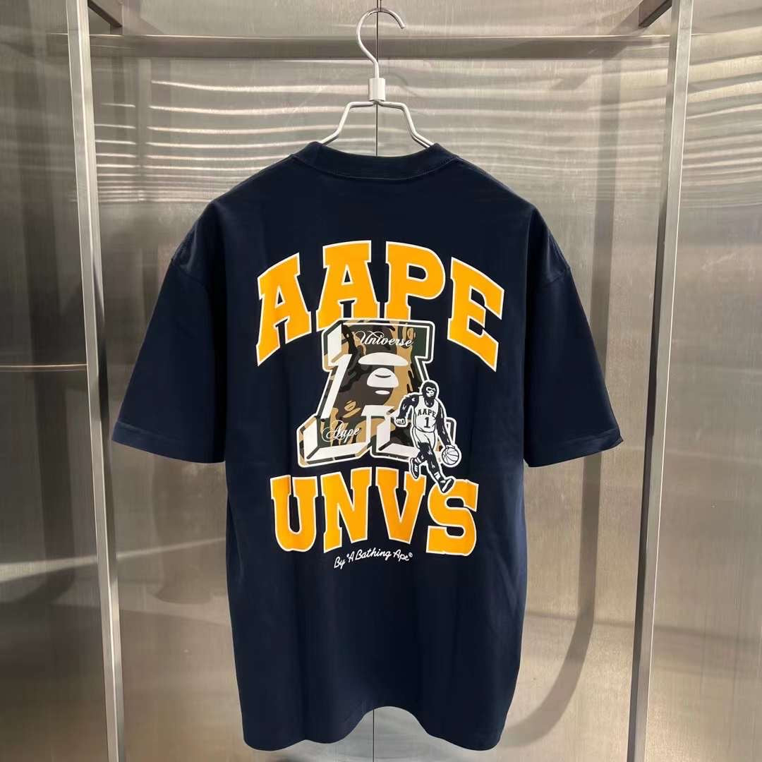 Aape 23 男裝 秋冬 字母迷彩籃球猿印花個性潮流短袖T恤 1391XA 1391XX