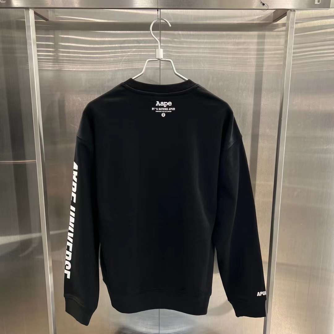 Aape 23 男裝 秋冬 猿顏迷彩印花字母圖案休閑圓領衛衣 A322XXL