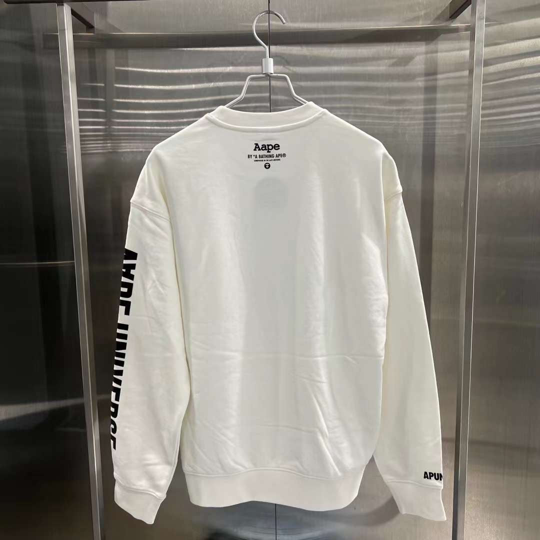 Aape 23 男裝 秋冬 猿顏迷彩印花字母圖案休閑圓領衛衣 A322XXL