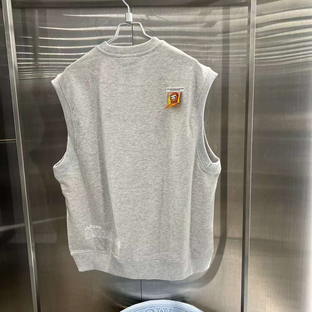 Aape 23 男裝 秋冬 猿顏徽章字母圖案刺繡潮流背心衛衣 A360XXL