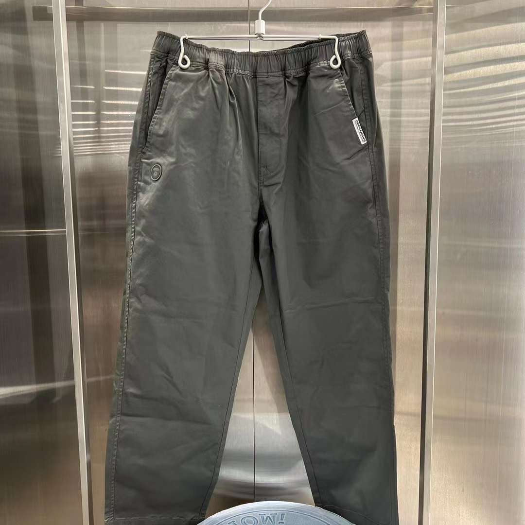 AAPE Moonface patch relaxed pants 23 男裝 秋冬 猿顏徽章純色簡約寬松休閑長褲 A620XXL