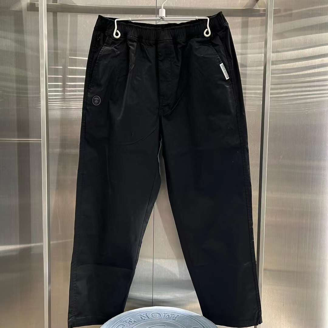 AAPE Moonface patch relaxed pants 23 男裝 秋冬 猿顏徽章純色簡約寬松休閑長褲 A620XXL