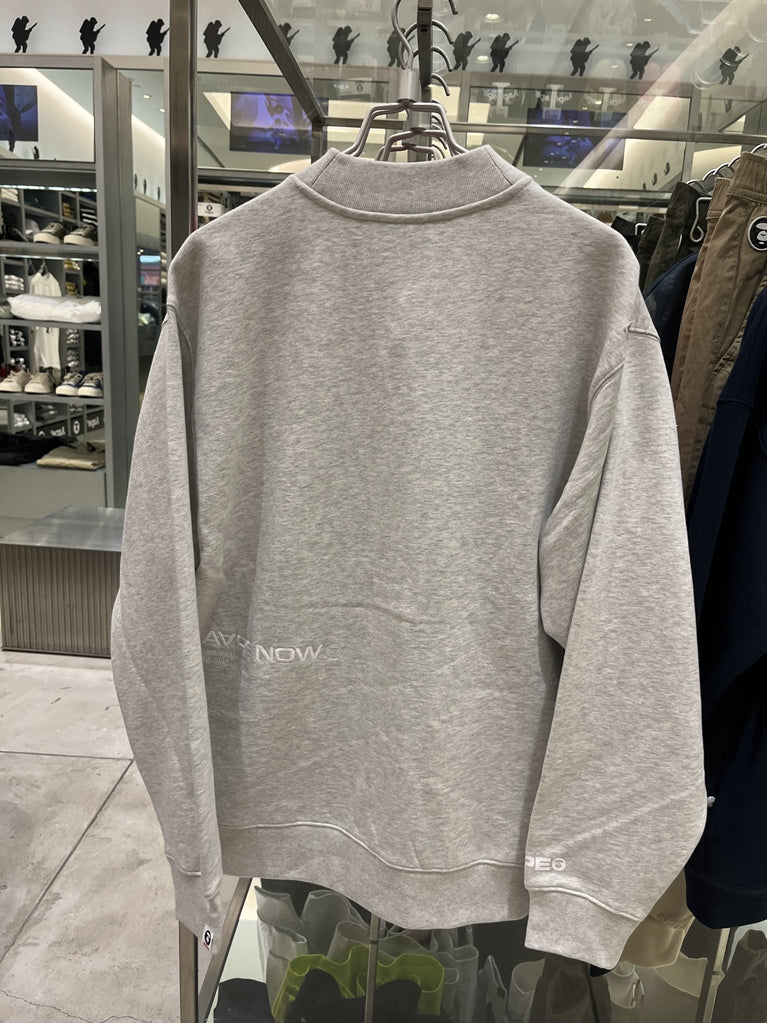 AAPE Moonface sweat cotton cardigan 23 男裝 秋冬 薄絨猿顏徽章刺繡V領紐扣衛衣開衫外套A317XAL