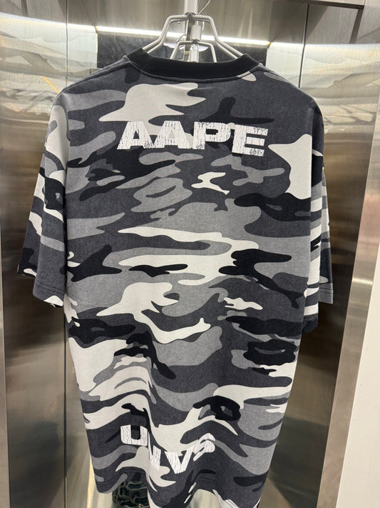Aape 26春夏 裂紋猿人字母迷彩滿印潮流短袖T恤1771