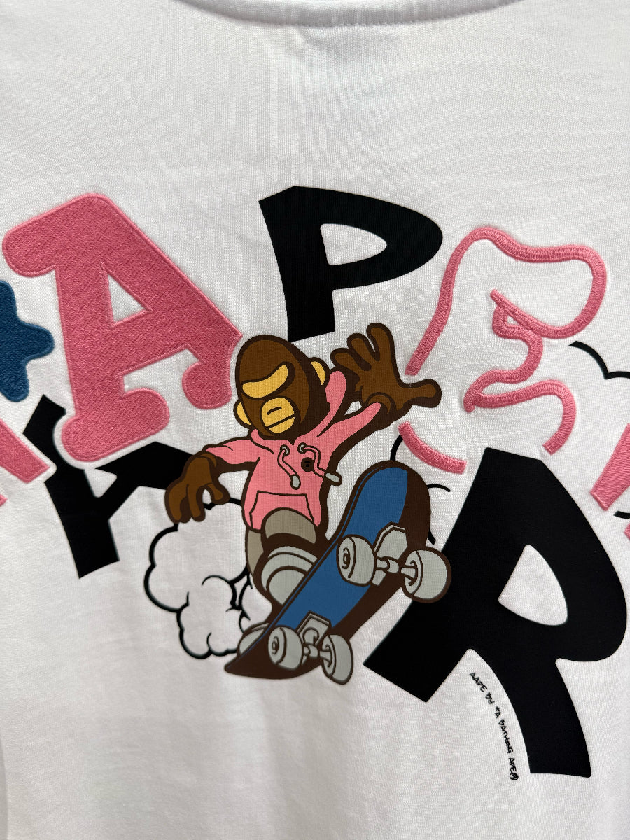 香港直郵 專櫃正品 Aape 26春夏 男 猿人軍團滑板猿人印花休閑舒適短袖T恤1822