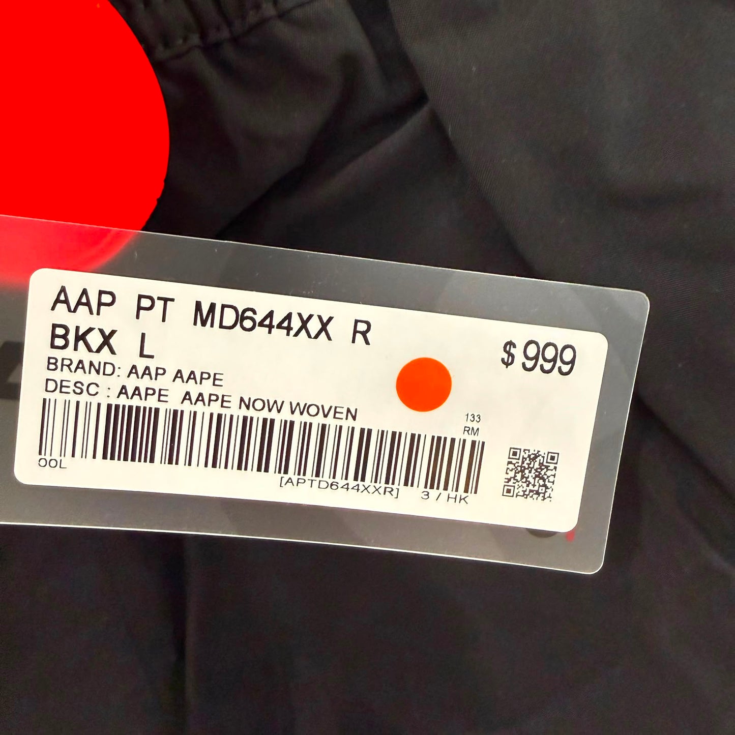 Aape 2026 秋冬 男裝秋冬小標徽章街頭機能傘兵工裝束腳長褲 D644 XXR