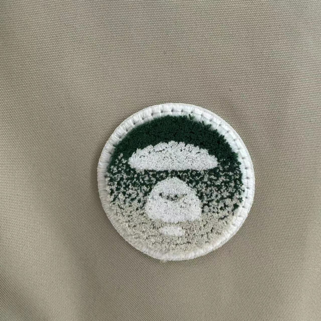 香港直郵 Aape 男裝 24年秋冬冰球猿顏印花雙面穿寬松連帽夾克7672
