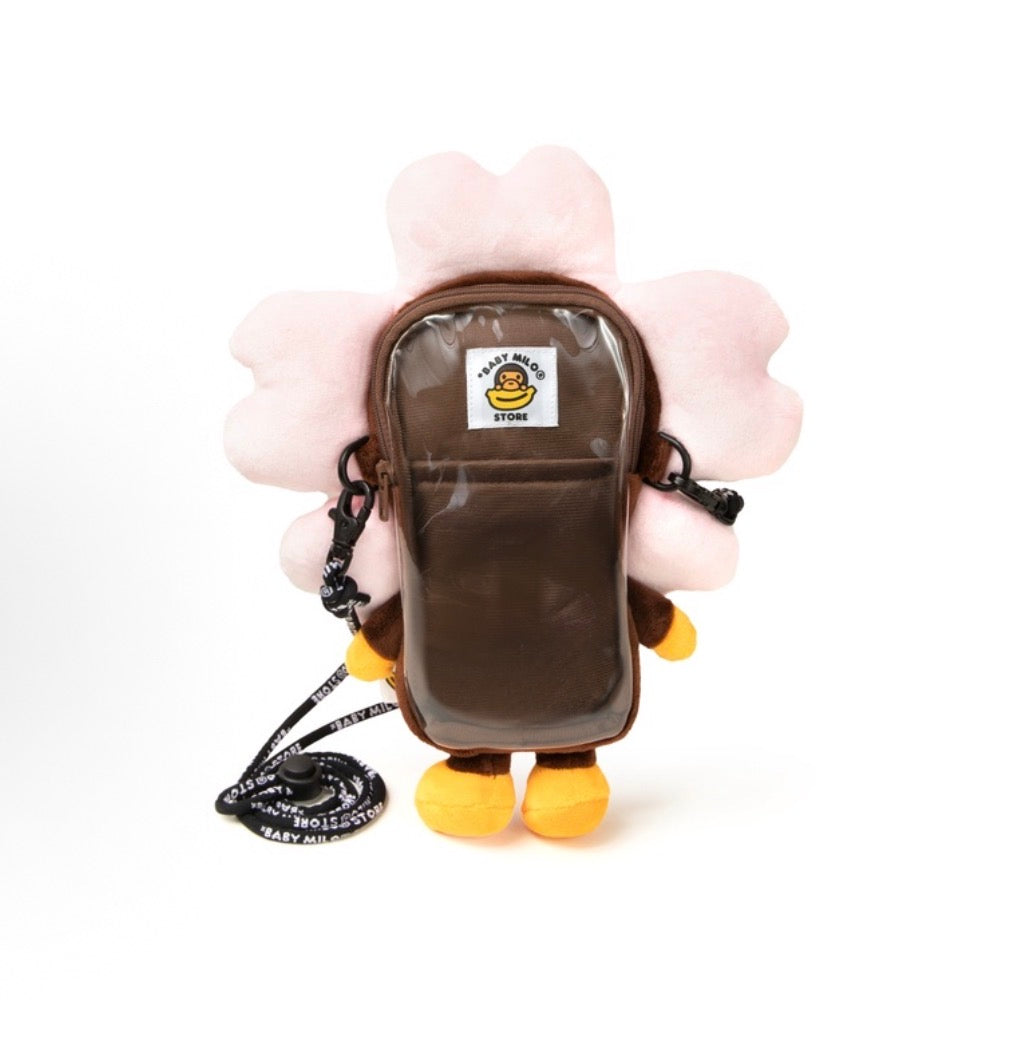 香港代購 專櫃正品 BABY MILO STORE 卡通樱花小猴斜挎手机包4465