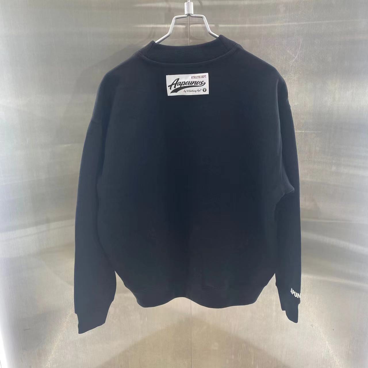 香港專櫃代購 Aape 男裝 24秋冬男款猿顏徽章休閑潮流厚絨開衫衛衣外套348