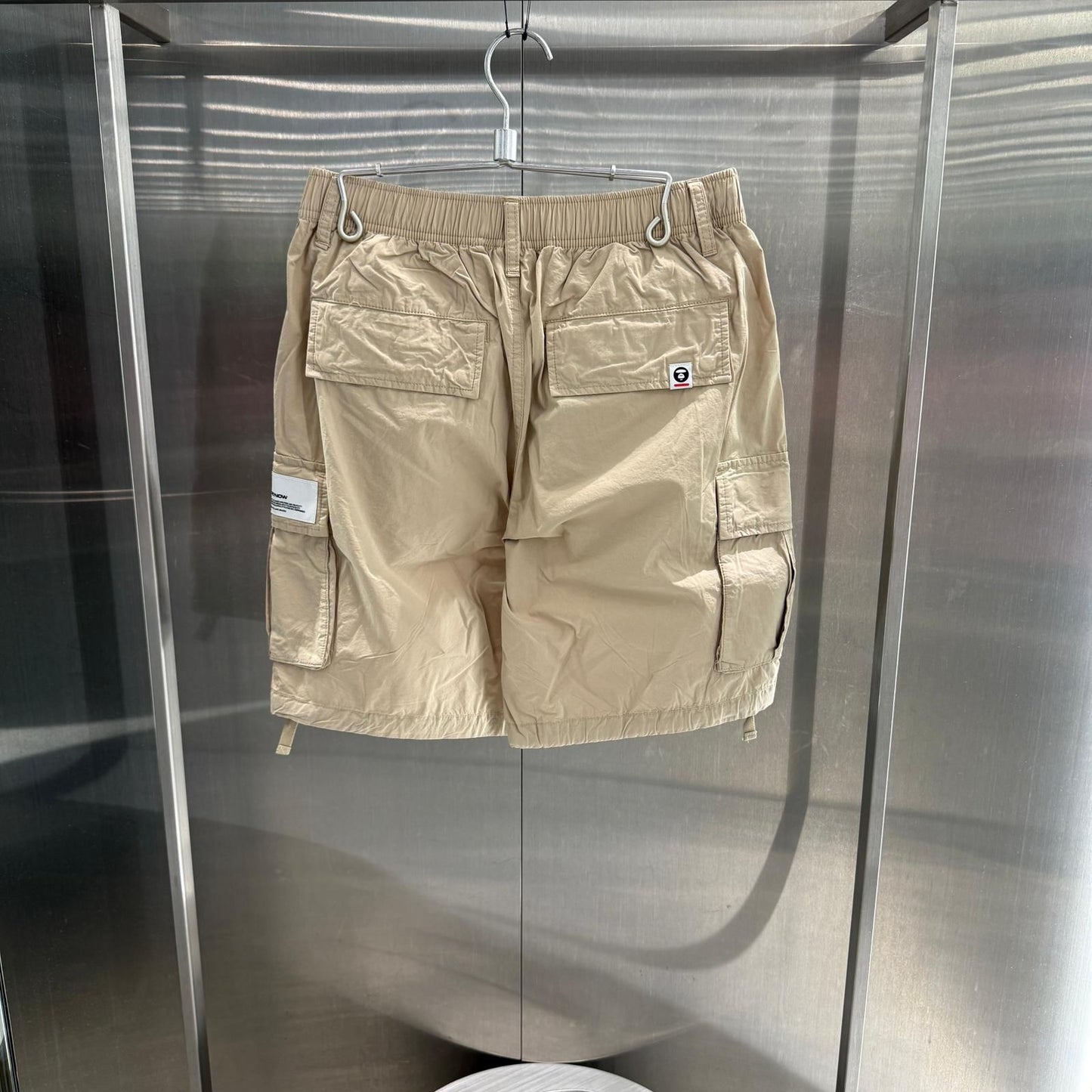 香港代購 專櫃正品 26春夏 Aape 男 AAPENOW 猿人小標徽章多口袋潮流純色工裝褲C681