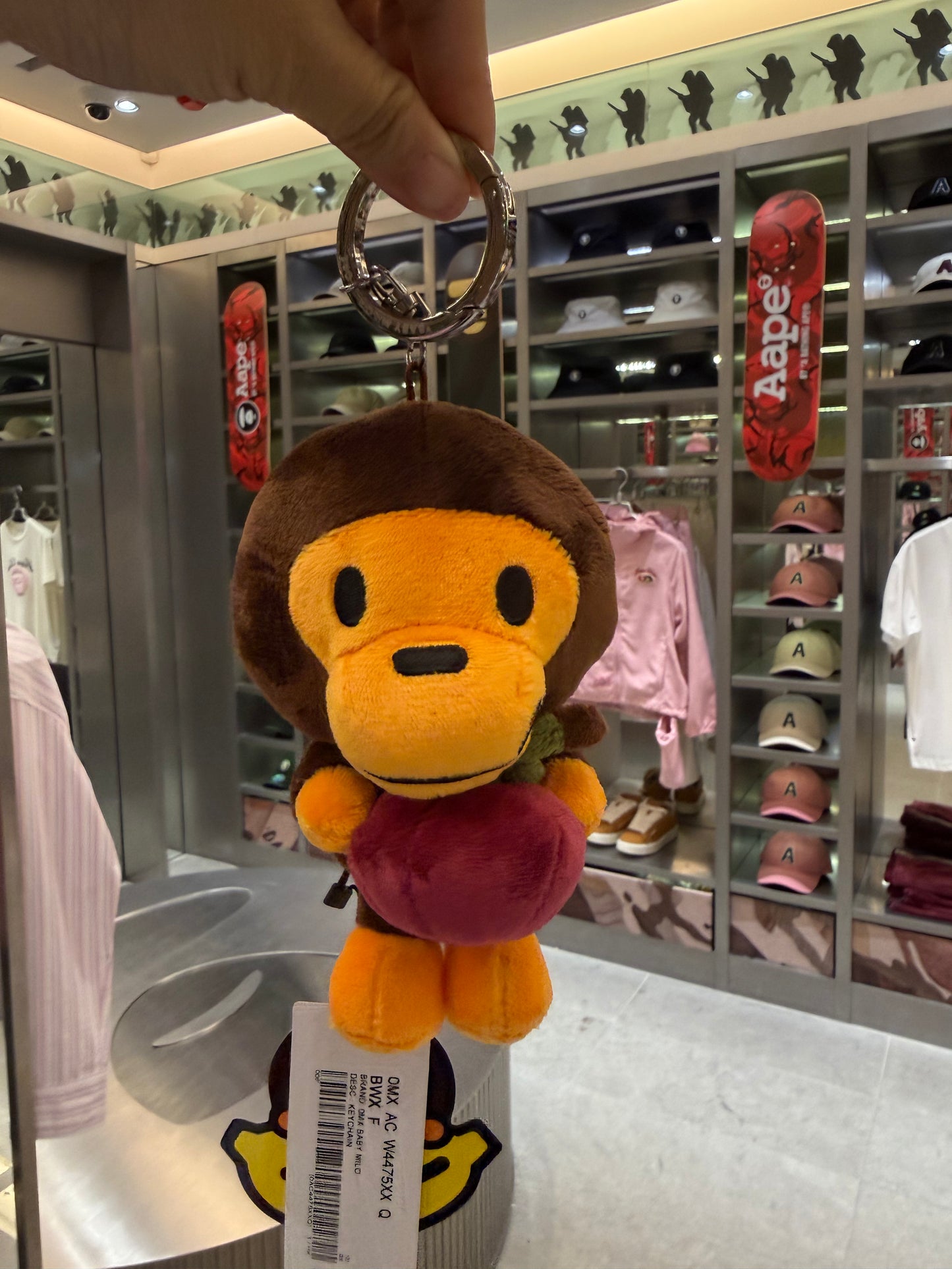 香港直郵 BABY MILO STORE 卡通櫻桃小猴毛絨掛件鑰匙扣4475