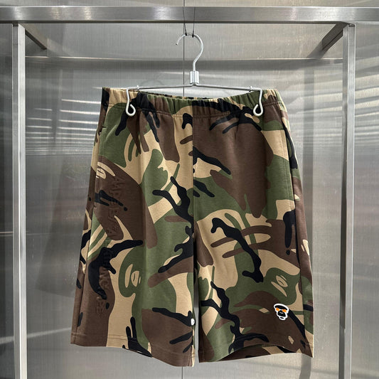 香港代購 專櫃正品 26春夏 Aape 男 猿人徽章迷彩口袋潮流舒適休閒短褲D616