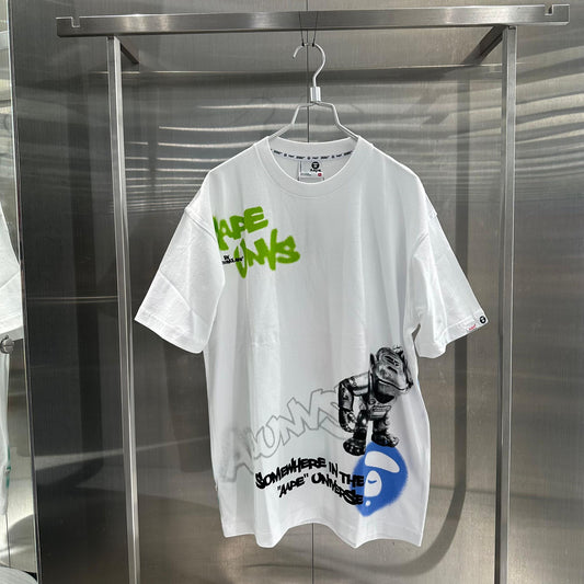 香港代購 專櫃正品 26春夏 Aape 男 AAPEUNVS 美式塗鴉印花街頭嘻哈潮流短袖T恤1887
