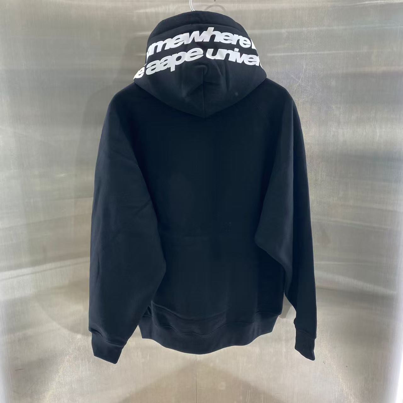 香港專櫃正品代購 Aape 24秋冬 蛇紋猿顏徽章嘻哈潮流休閑薄絨連帽衛衣357