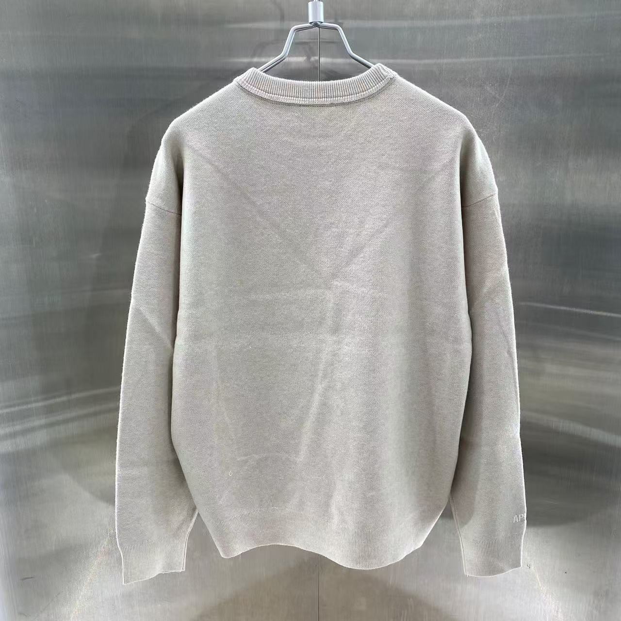 香港專櫃代購 Aape 男裝 24秋冬老花猿顏字母圖案休閑潮流圓領針織衫370
