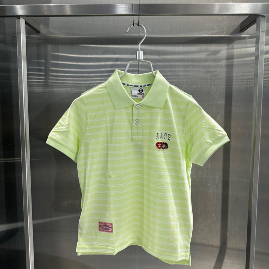 Aape 香港直郵 26春夏 女 心型猿人刺繡徽章舒適潮流POLO衫1900