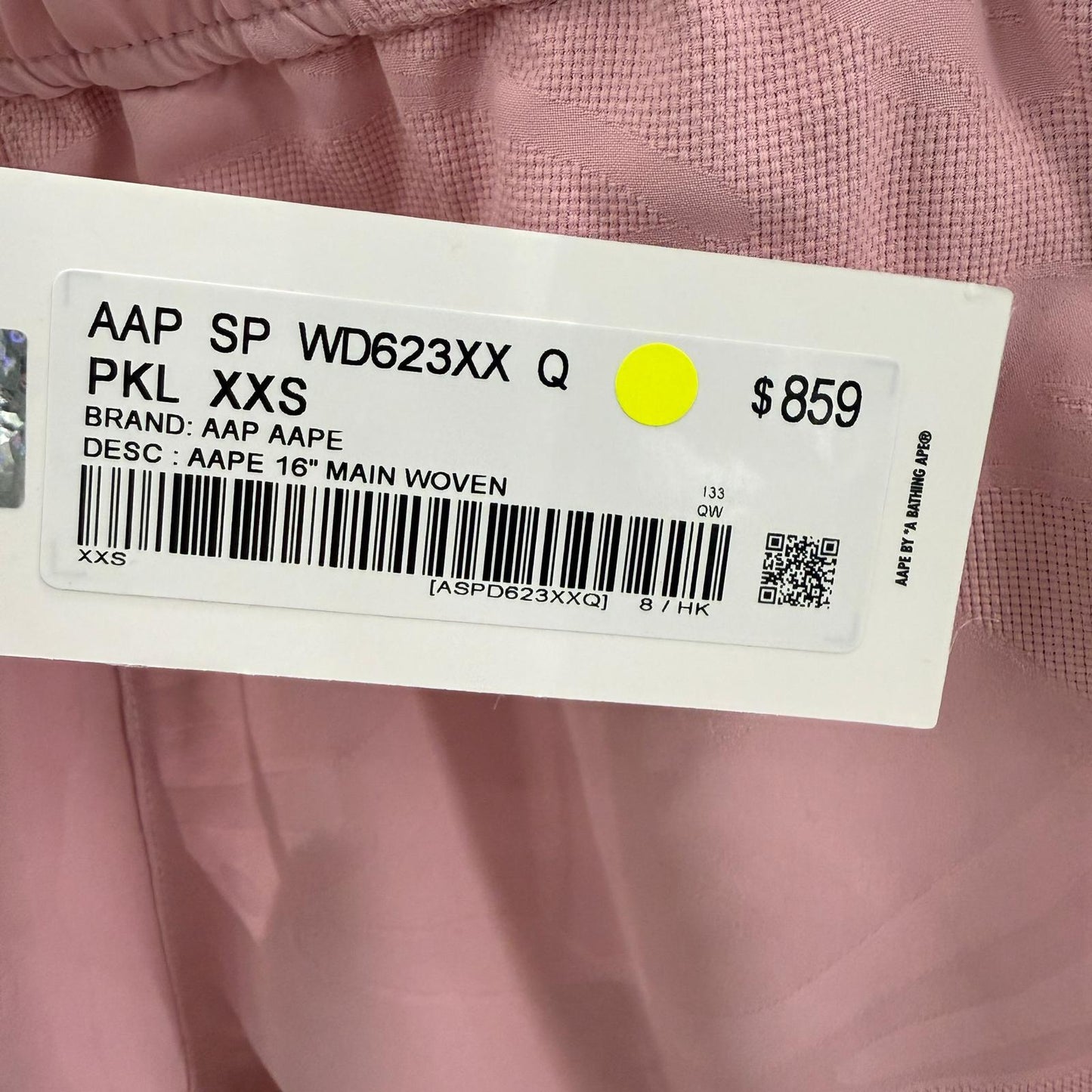 香港代購 專櫃正品 26春夏 Aape 女 AAPEUNVS 心型猿人刺繡徽章潮流迷彩休閒短褲D623