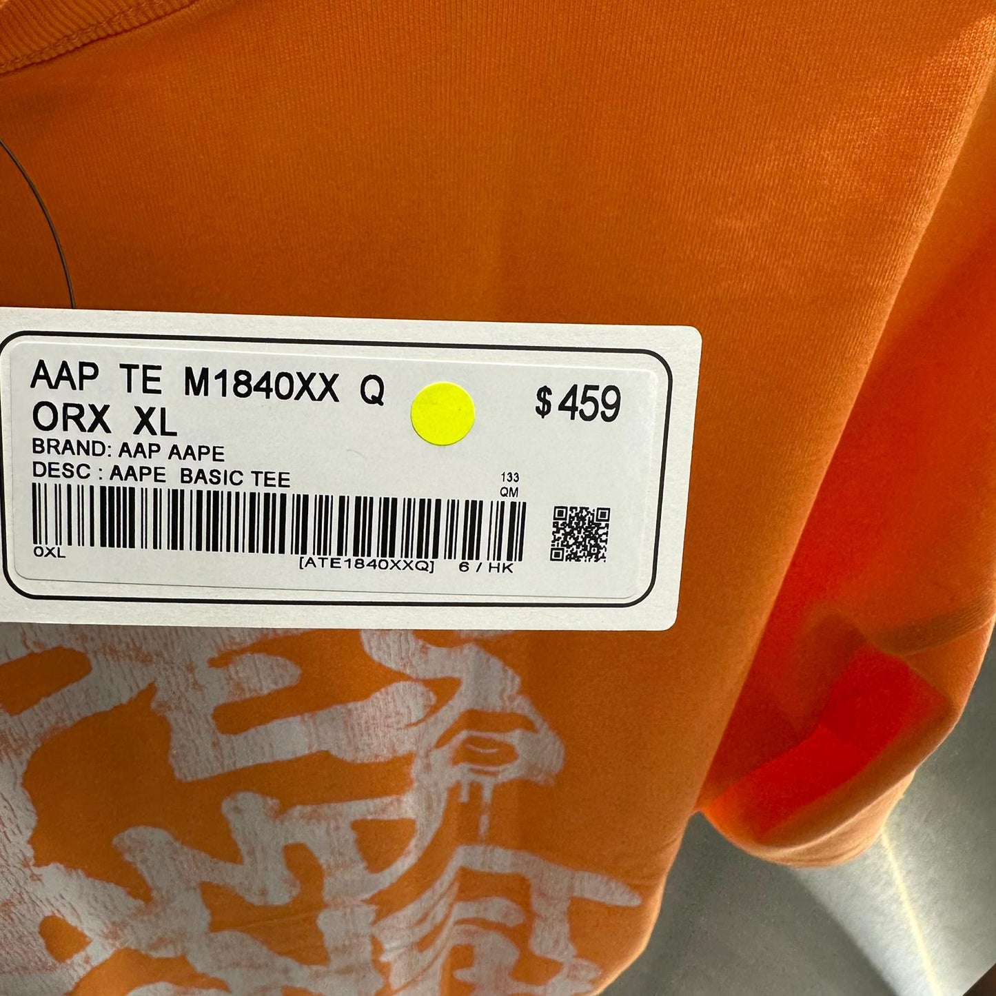 香港直郵 專櫃正品 Aape 26春夏 男 字母塗鴉美式街頭舒適休閑圓領短袖T恤1840