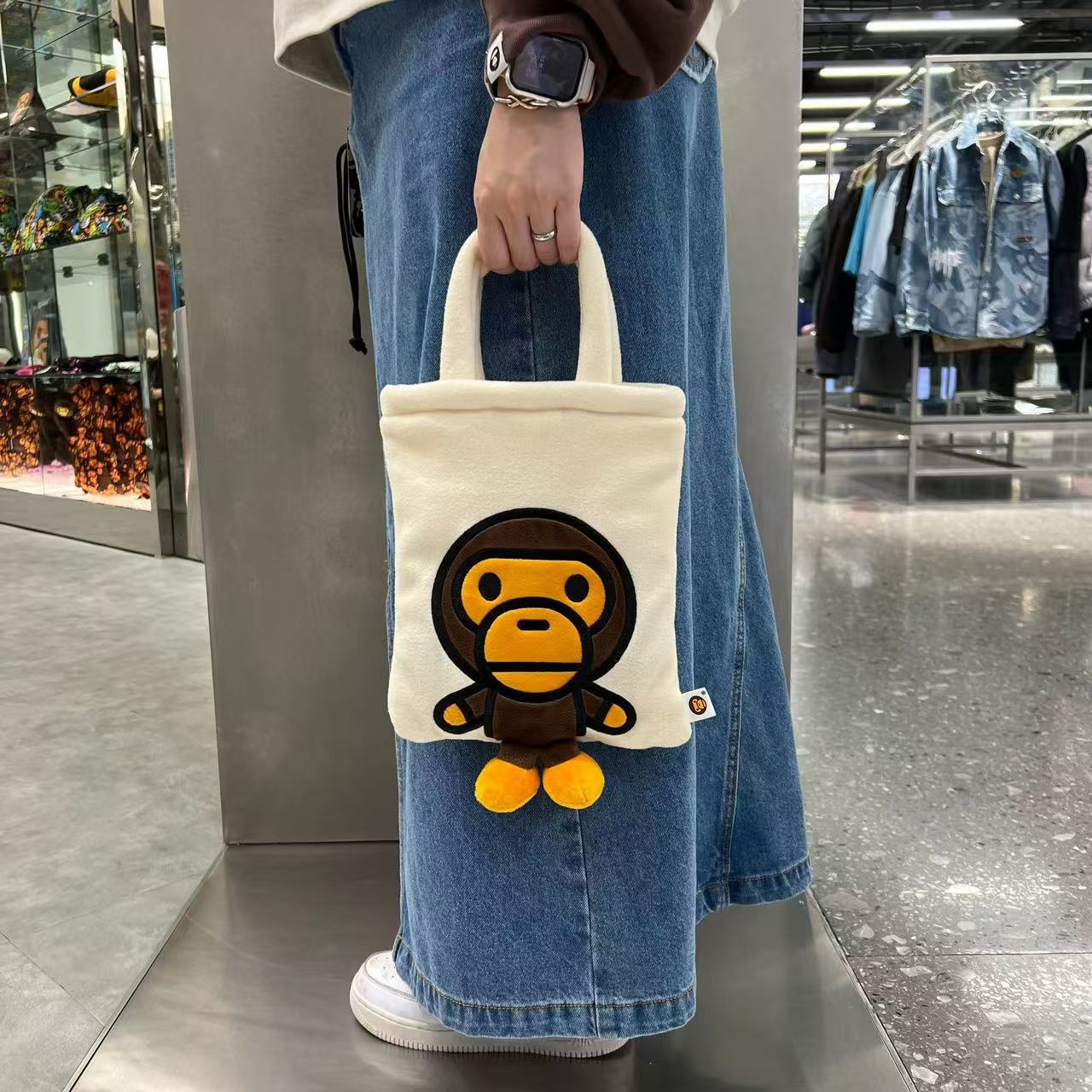香港專櫃代購 BABY MILO STORE配飾卡通動物毛絨手提包兩件套4344